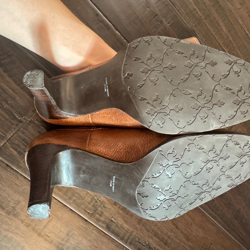 Matisse cognac leather knee high boots size 7.5 cowgirl sexy western chic boho - Picture 9 of 12